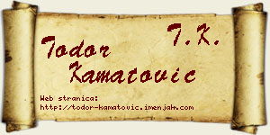 Todor Kamatović vizit kartica